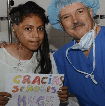 Dr. Quatela with a HUGS Patient