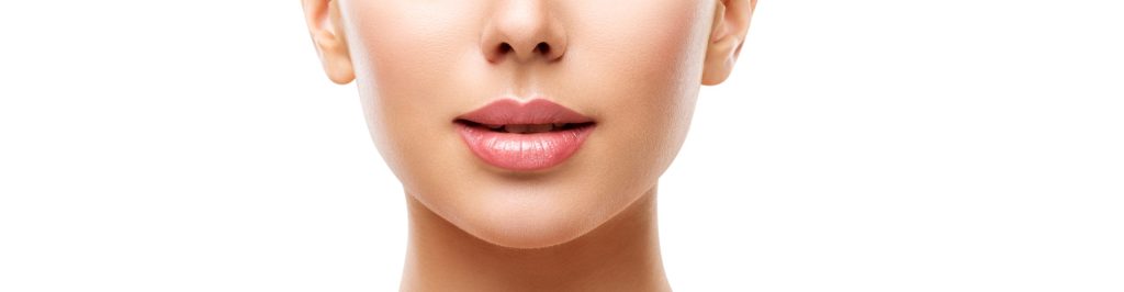 lower face, full lips of female model