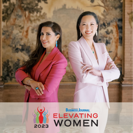 Dr. Amalfi and Dr. Lee and RBJ Elevating Women logo