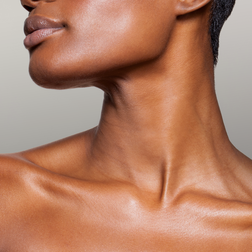 photograph of a woman's neck