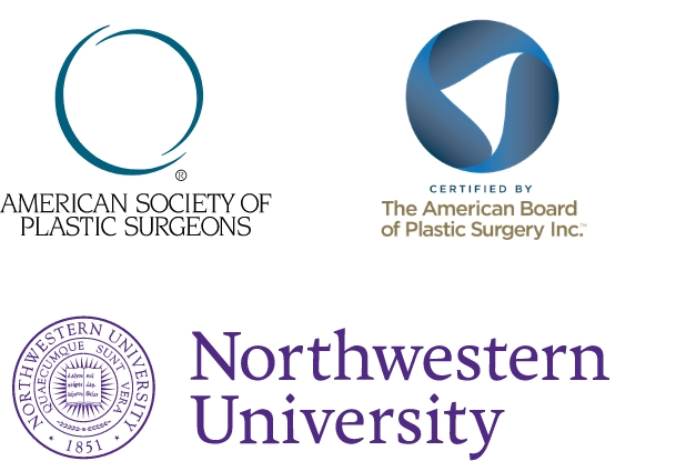 Dr. Koenig's credentials for the American Society of Plastic Surgeons, The American Board of Plastic Surgery, and Northwestern University.