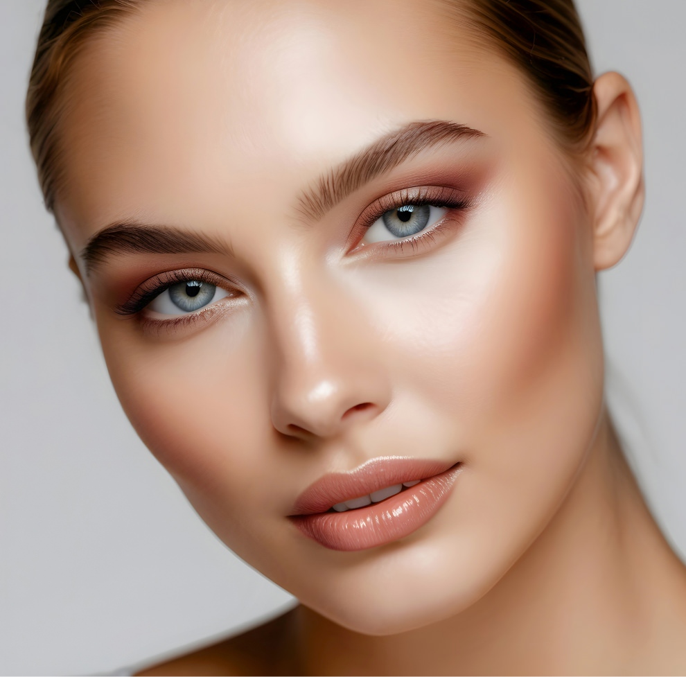Woman's face smiling