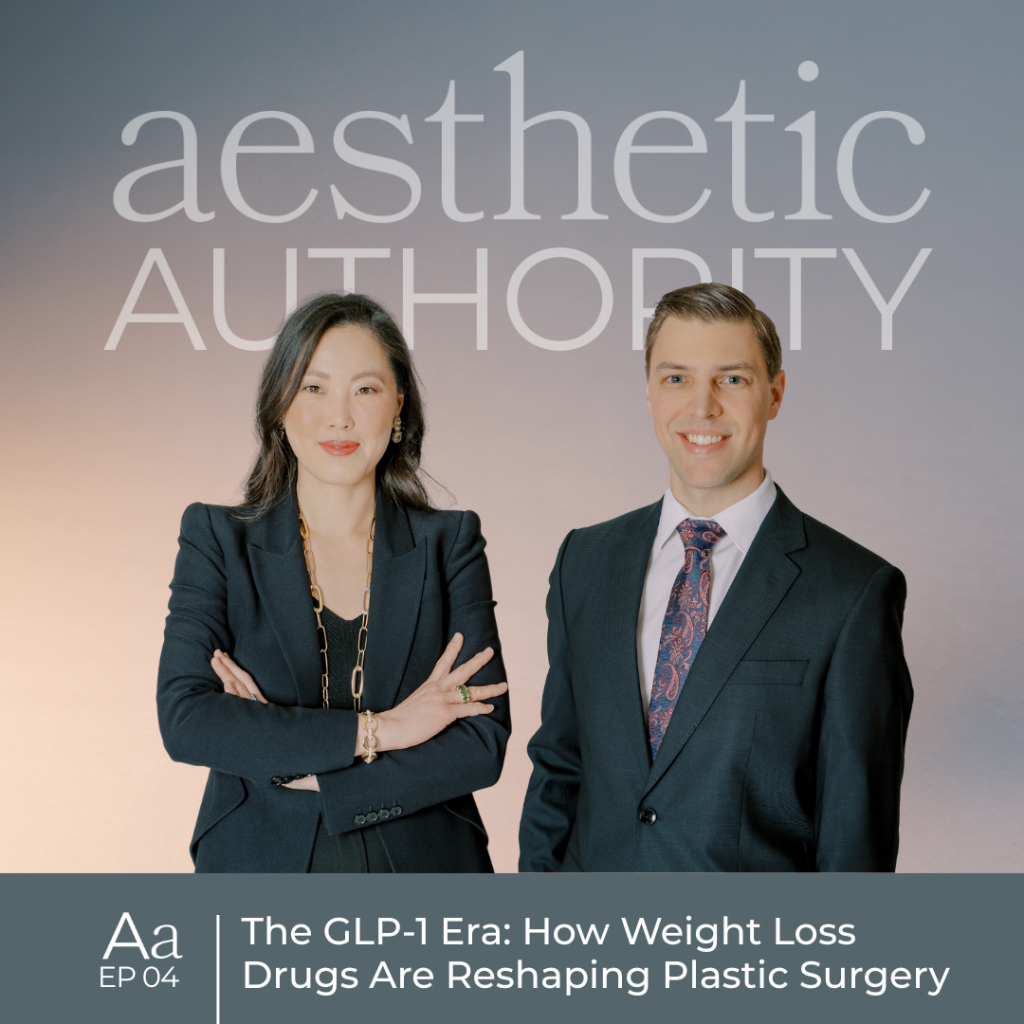 photos of Dr. Lee and Dr. Krasniak with the aesthetic authority podcast